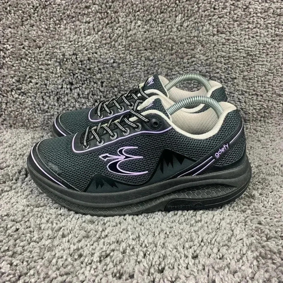 Gdefy Gravity Defyer Mighty Walk Shoes Womens Sz 9.5 Black Verso Shock Athletic - Picture 1 of 8